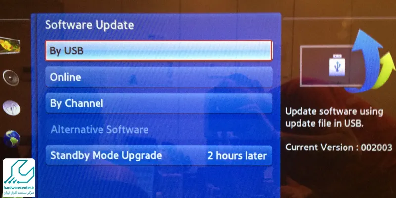 بروزرسانی تلویزیون samsung به صورت دستی